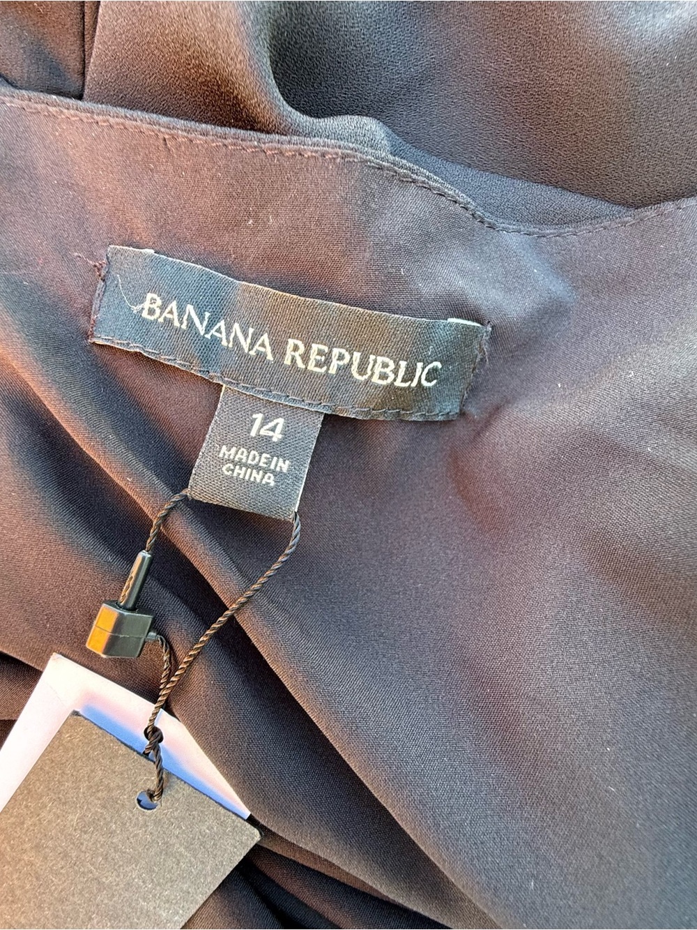 Banana Republic Black Maxi Slip Dress Size 14 NWT Minimalist Elegant - Picture 5 of 5